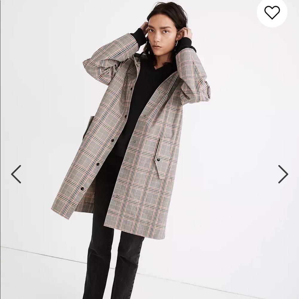 Madewell Plaid Brookwood Raincoat (sold out in stores)